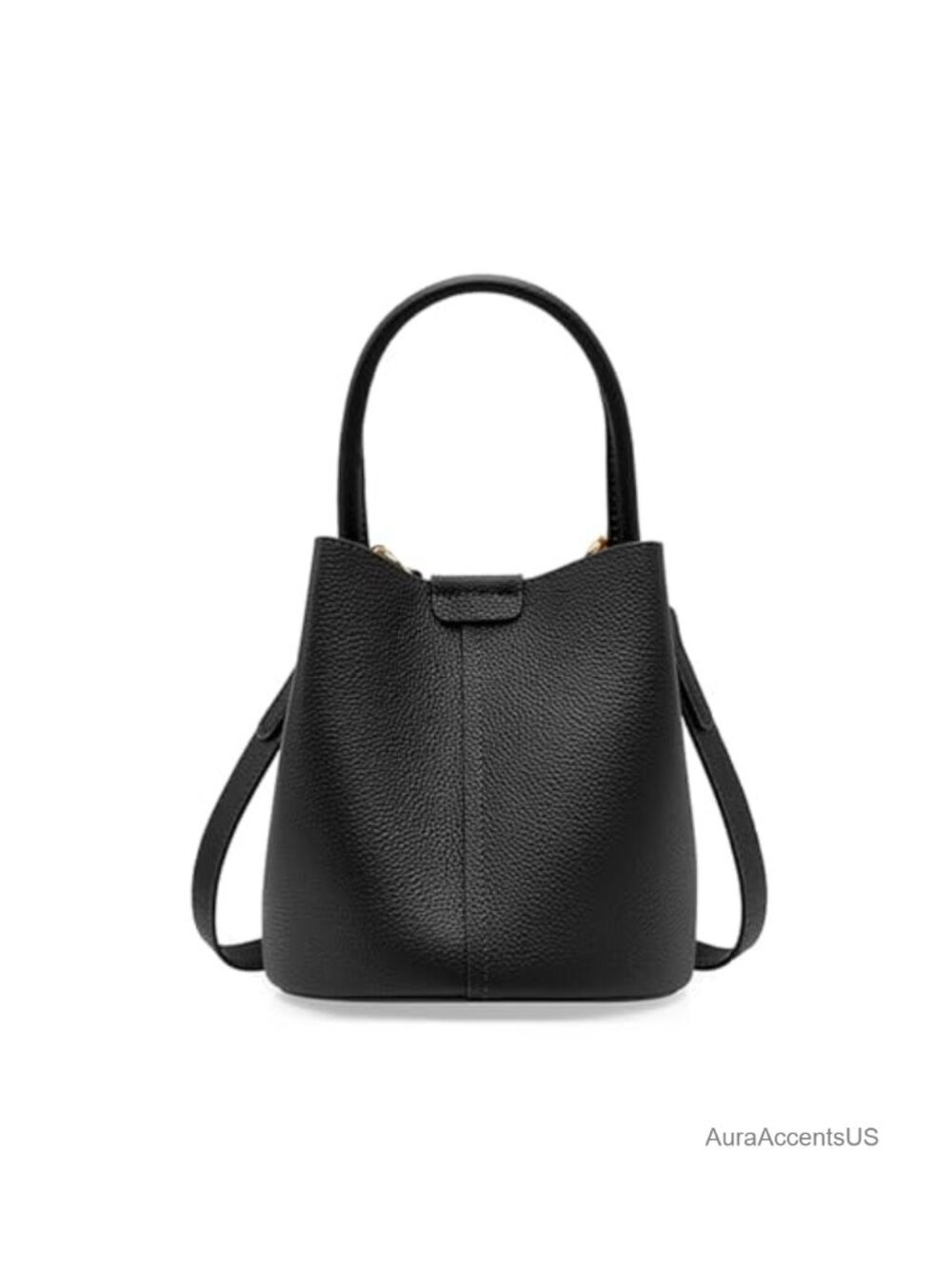 Genuine Leather Bucket Bag 3-in-1 Crossbody Shoulder Top Handle